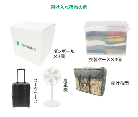 預け入れ荷物の例